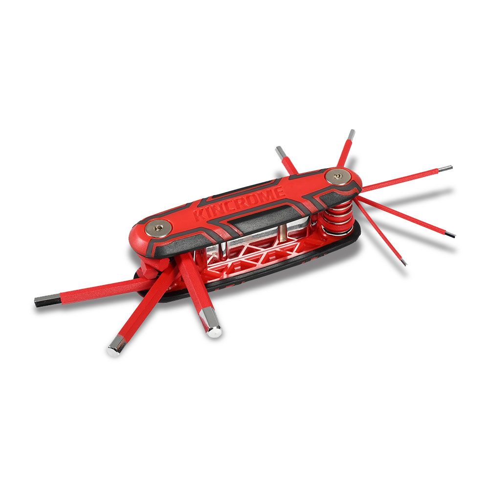Kincrome K5391 8pce Folding Hex Key Set Imperial - Red – image 1