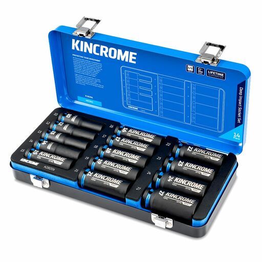 Kincrome K28206 14pce 1/2" Drive - Deep Impact Socket Set - Metric
