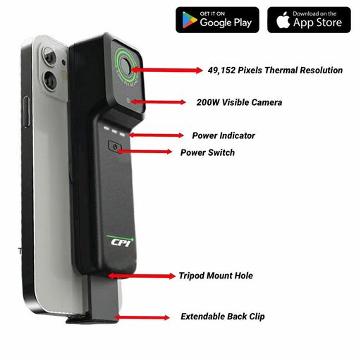 CPI CTH256 Mobile Thermal Image Camera Suits Apple & Android Wireless Bluetooth Connection TP2PLUS series – image 9