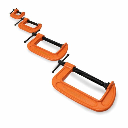 Techsmart T4GPGC14 4pce 25-100mm General Purpose G Clamp Set – image 2