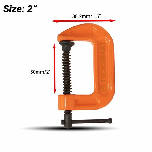 Techsmart T4GPGC14 4pce 25-100mm General Purpose G Clamp Set – image 6