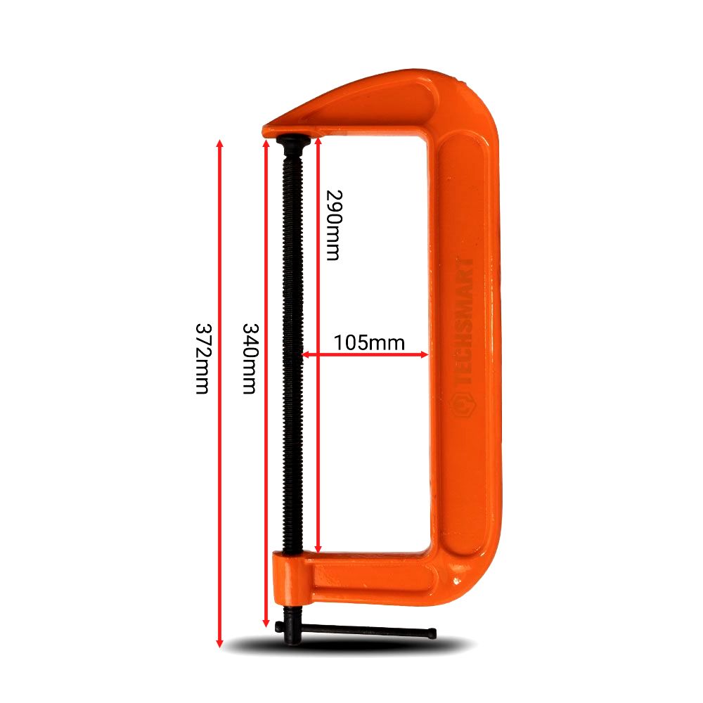 Techsmart TGPGC12 290mm General Purpose G Clamp – image 5