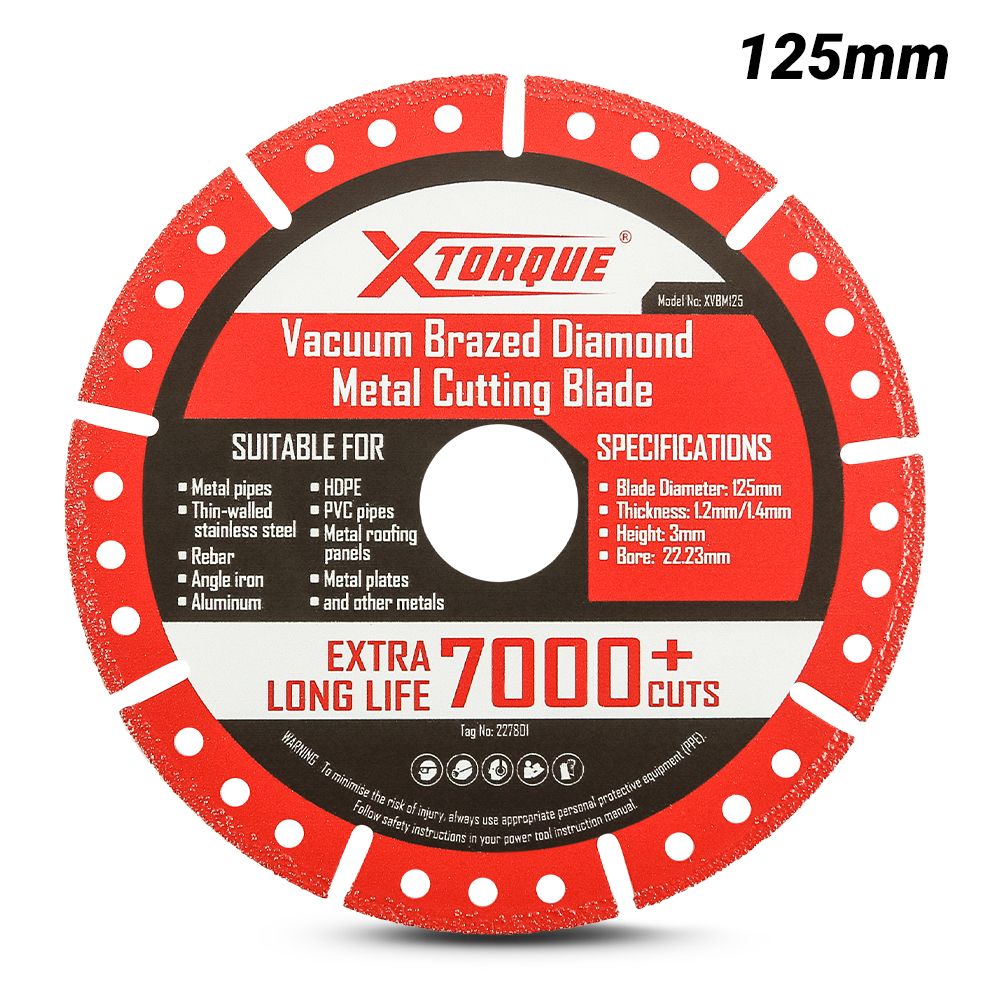 Xtorque XVBM125 125mm x 22.23mm x 1.2mm Vacuum Brazed Diamond Metal Cutting Blade – image 1