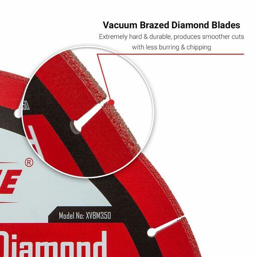 Xtorque XVBM350 350mm x 25.4mm x 2.2mm Vacuum Brazed Diamond Metal Cutting Blade – image 3