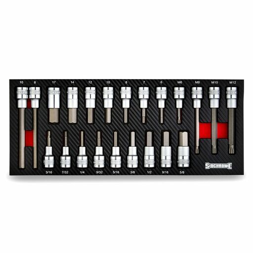 Sidchrome SCMT10163HR 226pce Metric & A/F 13 Drawer Red Hyper Colour Series Tool Kit Chest & Cabinet Set – image 10