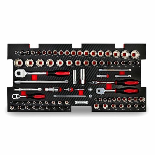 Sidchrome SCMT10163HB 226pce Metric & A/F 13 Drawer Black Hyper Colour Series Tool Kit Chest & Cabinet Set – image 7
