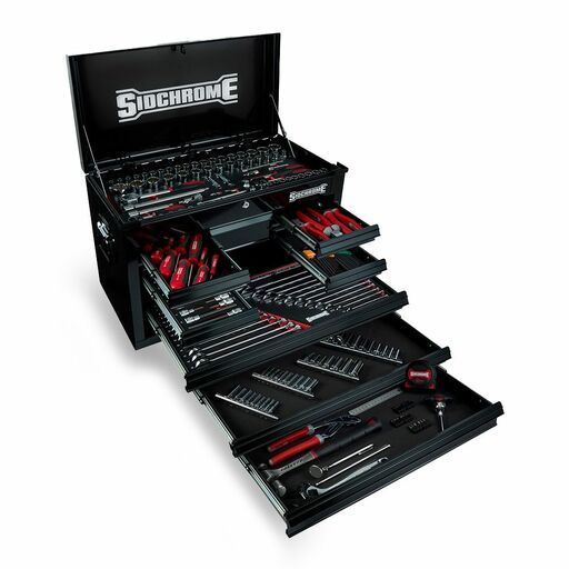 Sidchrome SCMT10163HB 226pce Metric & A/F 13 Drawer Black Hyper Colour Series Tool Kit Chest & Cabinet Set – image 4