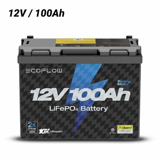 EcoFlow EF12V100AhBPTM-US 12V Li-ion Trolling Motor Battery