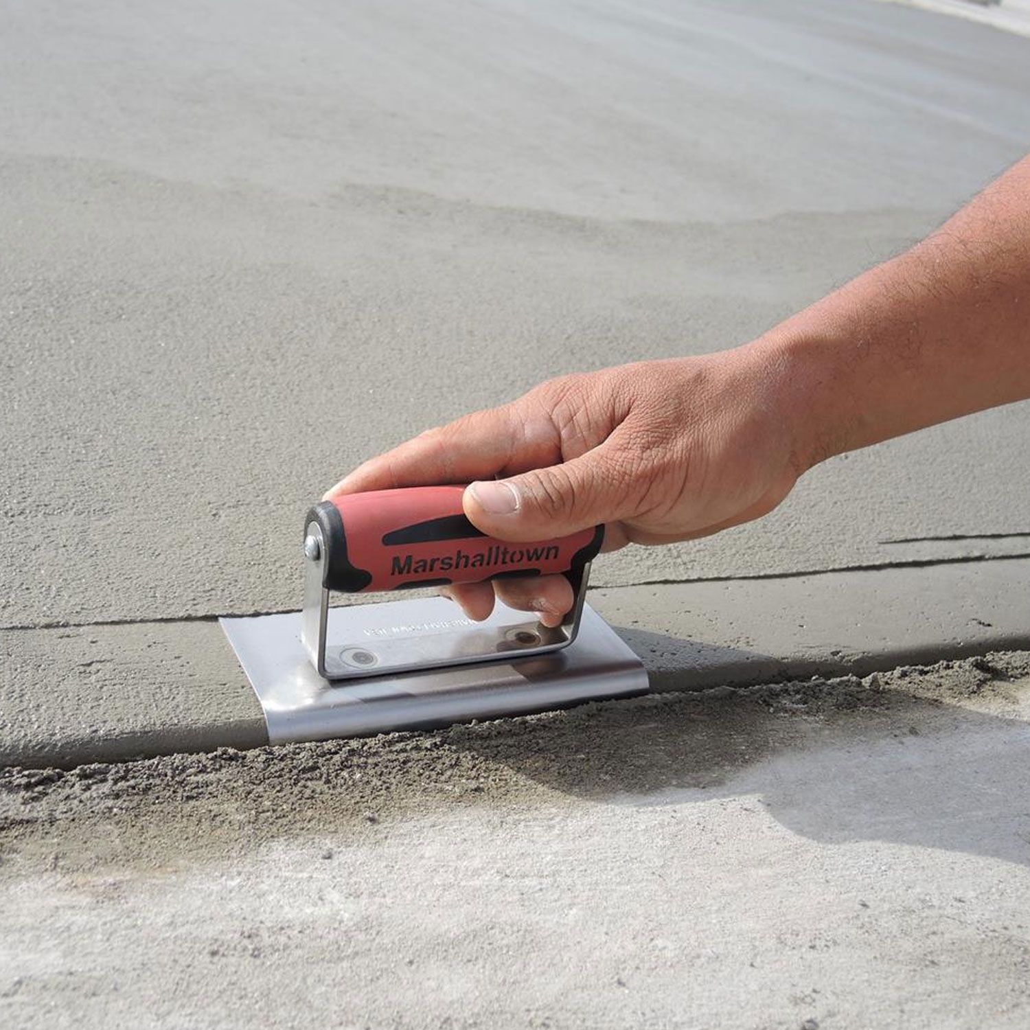 Marshalltown MT136SSD 152mm x 76mm Stainless Steel Soft Handle Curved End Concrete Edger – image 6