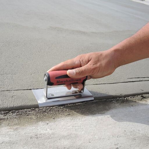 Marshalltown MT136SSD 152mm x 76mm Stainless Steel Soft Handle Curved End Concrete Edger – image 6