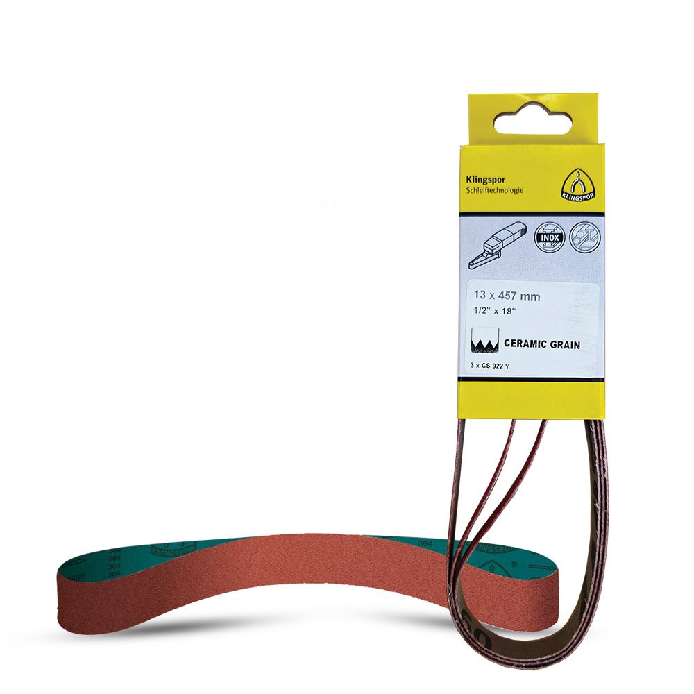 Klingspor 710200 3-Pack 13 X 457mm 80 Grit Ceramic Abrasive Belt – image 2