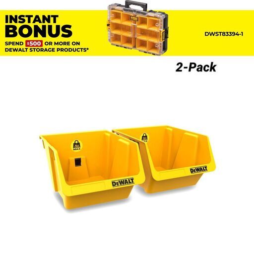 DeWalt DWST82813-1 2-Pack Plastic Bins