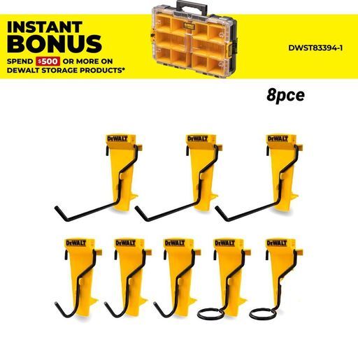 DeWalt DWST82816-0 8pce Hand Tool Hook Set
