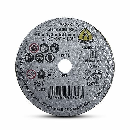 Klingspor 706362 10-Pack 50mm x 1mm x 6mm A 660 R Supra Flat Cutting-off Wheel - Small – image 2