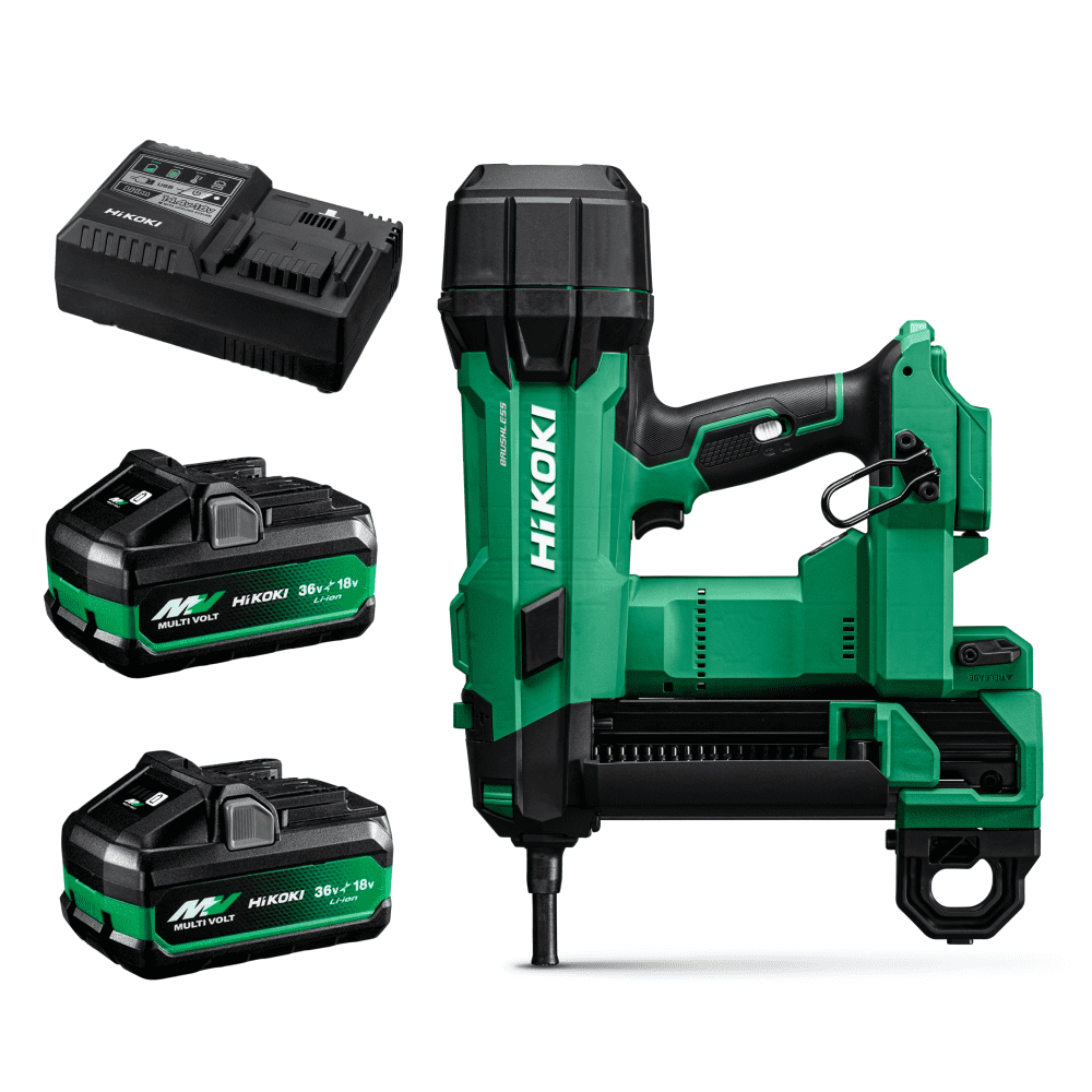 HiKOKI NC1840DA(HRZ) 18V 5.0Ah / 36V 2.5 Ah Li-ion MultiVolt Cordless Gasless Concrete Nailer Combo Kit – image 2