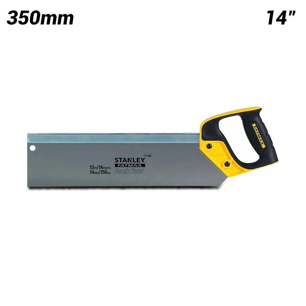 Stanley 2-17-202 FatMax 350mm (14") 13TPI Fine Cut Back Saw – image 1