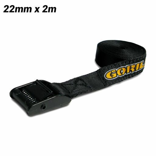 Gorilla GOR-TIE1PK 22mm X 2m 150Kg Rated Tie Down Strap