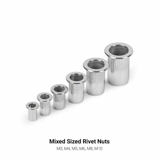 Fixed Fasteners FFRN180 180pce 304 Stainless Steel Pan Head Mixed Rivet ...