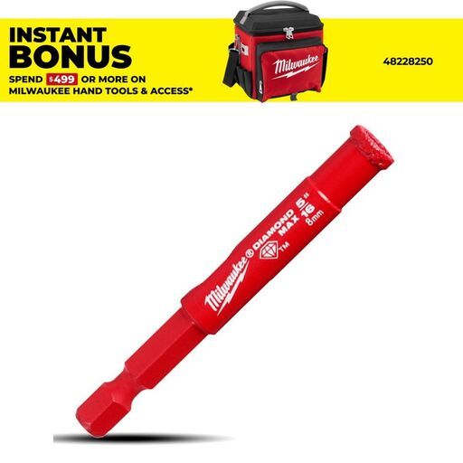 Milwaukee 49560507 8mm Diamond Max Hole Saw