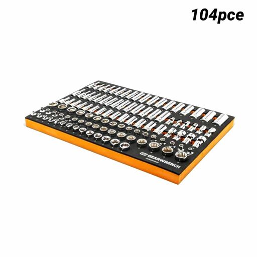 GEARWRENCH GWMSSKT38MM 104pce 3/8” Drive Master Metric Socket Set in Foam Storage Tray