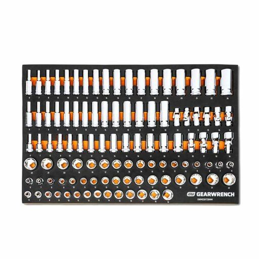 GEARWRENCH GWMSSKT38MM 104pce 3/8” Drive Master Metric Socket Set in Foam Storage Tray – image 3