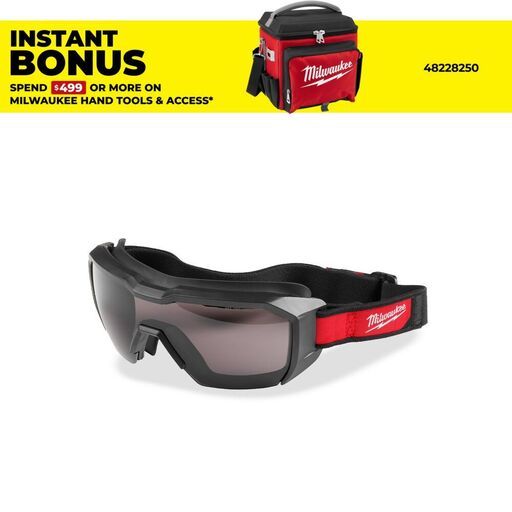 Milwaukee 48732951 Vented Low-Profile Goggles - Tinted