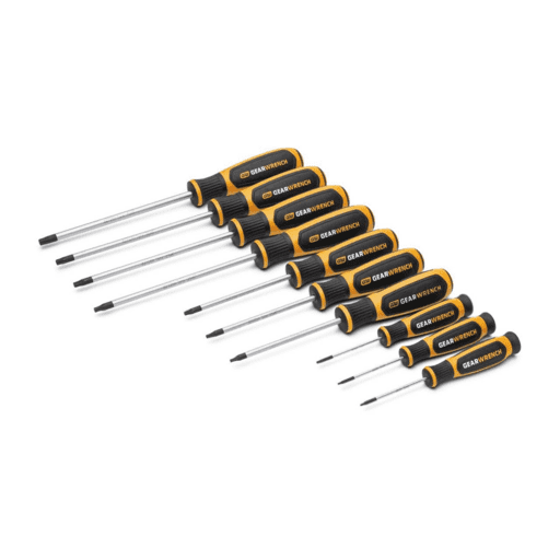 GEARWRENCH GWMSSCRTX 10pce Torx Dual Material Screwdriver Set in Foam Storage Tray – image 4