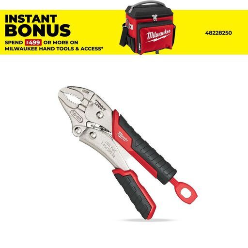 Milwaukee 48223405 127mm (5") Torque Lock Curved Jaw Locking Pliers with Durable Grip