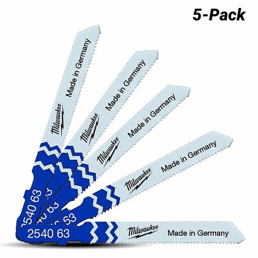 Milwaukee 4932254063 5-Pack 55mm T1118 Metal Jigsaw Blades – image 2