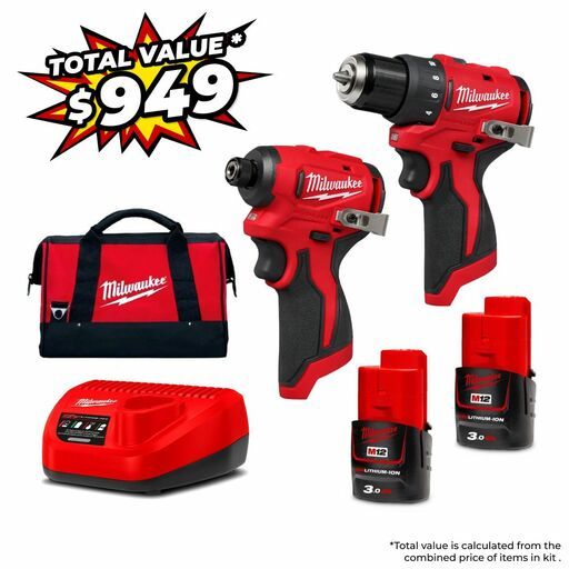 tool combo kit milwaukee m12 impact driver set