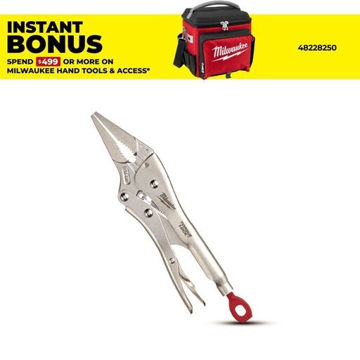Milwaukee 48223509 228mm (9") Torque Lock Long Nose Jaw Locking Pliers