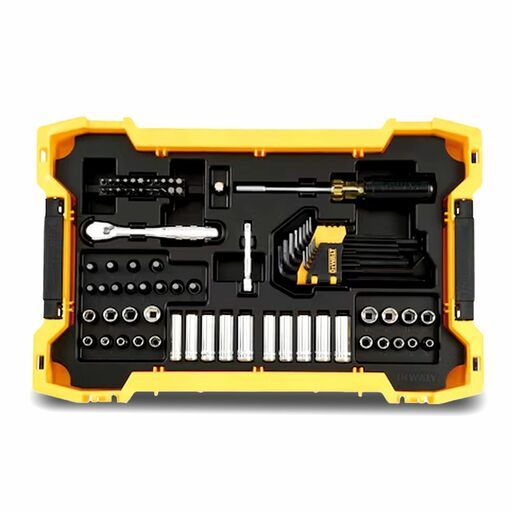 DeWalt DWMT45402-1 131pce 1/4" & 3/8" Drive SAE/Metric Mechanic Tool Set with TOUGHSYTEMS 2.0 Tray – image 6