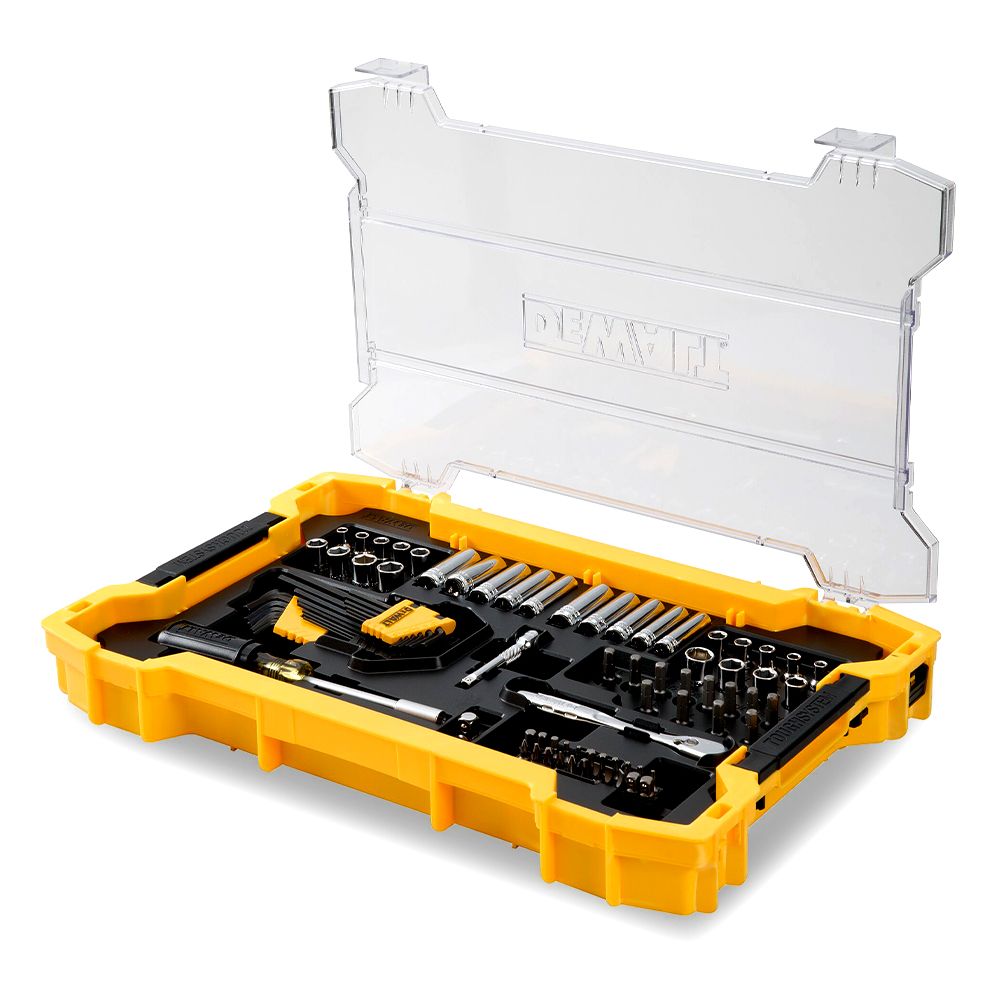 DeWalt DWMT45402-1 131pce 1/4" & 3/8" Drive SAE/Metric Mechanic Tool Set with TOUGHSYTEMS 2.0 Tray – image 4