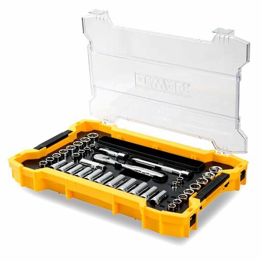 DeWalt DWMT45402-1 131pce 1/4" & 3/8" Drive SAE/Metric Mechanic Tool Set with TOUGHSYTEMS 2.0 Tray – image 5