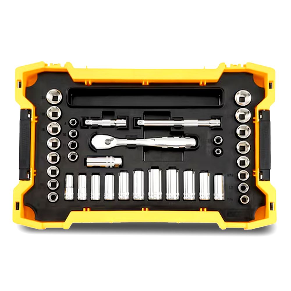 DeWalt DWMT45402-1 131pce 1/4" & 3/8" Drive SAE/Metric Mechanic Tool Set with TOUGHSYTEMS 2.0 Tray – image 7