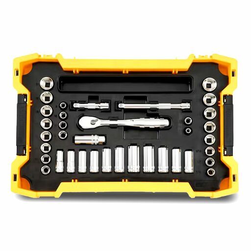 DeWalt DWMT45402-1 131pce 1/4" & 3/8" Drive SAE/Metric Mechanic Tool Set with TOUGHSYTEMS 2.0 Tray – image 7