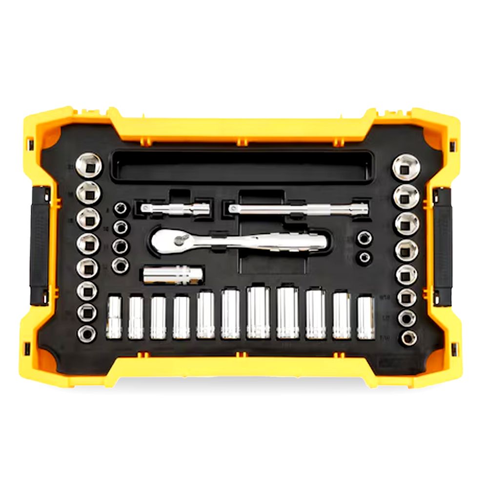 DeWalt DWMT45403-1 85pce 3/8" and 1/2" SAE/Metric Mechanical Tool Set with TOUGHSYSTEM 2.0 Tray – image 5