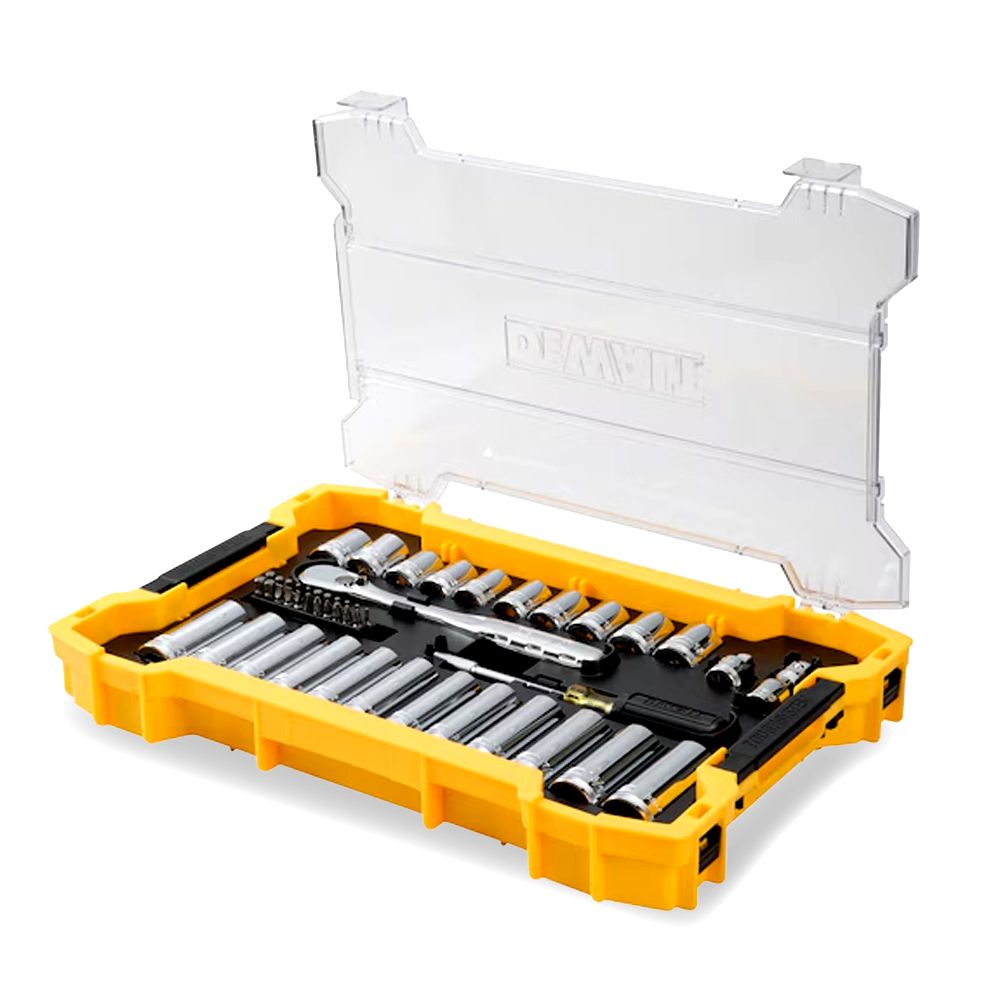 DeWalt DWMT45403-1 85pce 3/8" and 1/2" SAE/Metric Mechanical Tool Set with TOUGHSYSTEM 2.0 Tray – image 6