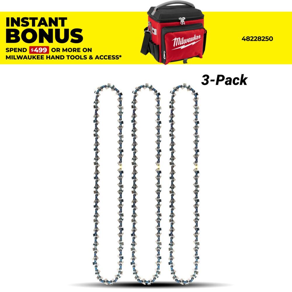 Milwaukee 49162819 3-Pack 356mm (14") Top Handle Chainsaw Chain – image 1