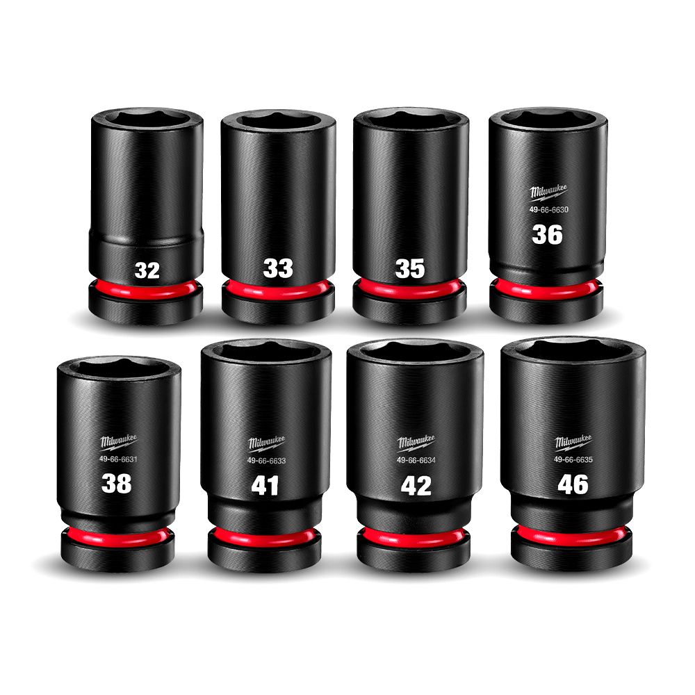Milwaukee 49667838 8pce SHOCKWAVE 1" Drive Metric Deep Impact Socket Set – image 4