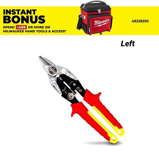 Milwaukee 4932499010 Long Cut Offset Left Aviation Snips