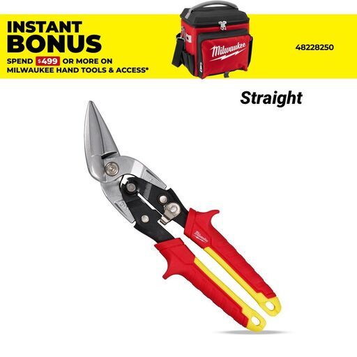 Milwaukee 4932499019 Straight Cutting Offset Aviation Snips