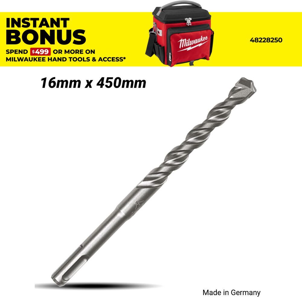 Milwaukee 4932307082 SDS Plus M2 16mm x 450mm 2-Cut Drill Bit – image 1