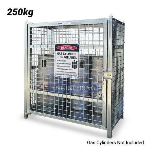 East West Engineering SGB129 250kg Load Limit Gas Cylinder Storage Cage - Flatpack