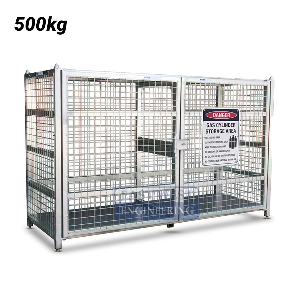 East West Engineering SGB249 500kg Load Limit Gas Cylinder Storage Cage - Flatpack – image 1
