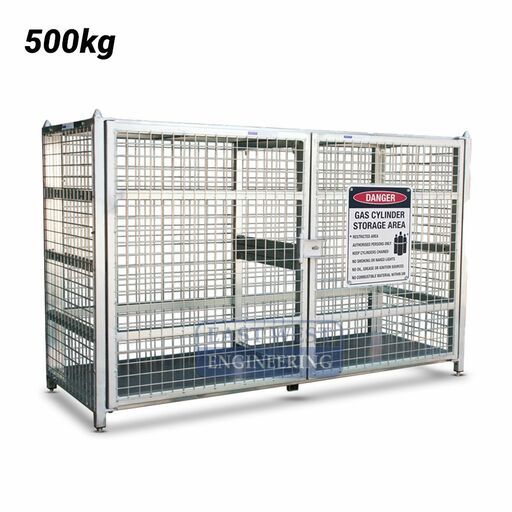 East West Engineering SGB249 500kg Load Limit Gas Cylinder Storage Cage - Flatpack