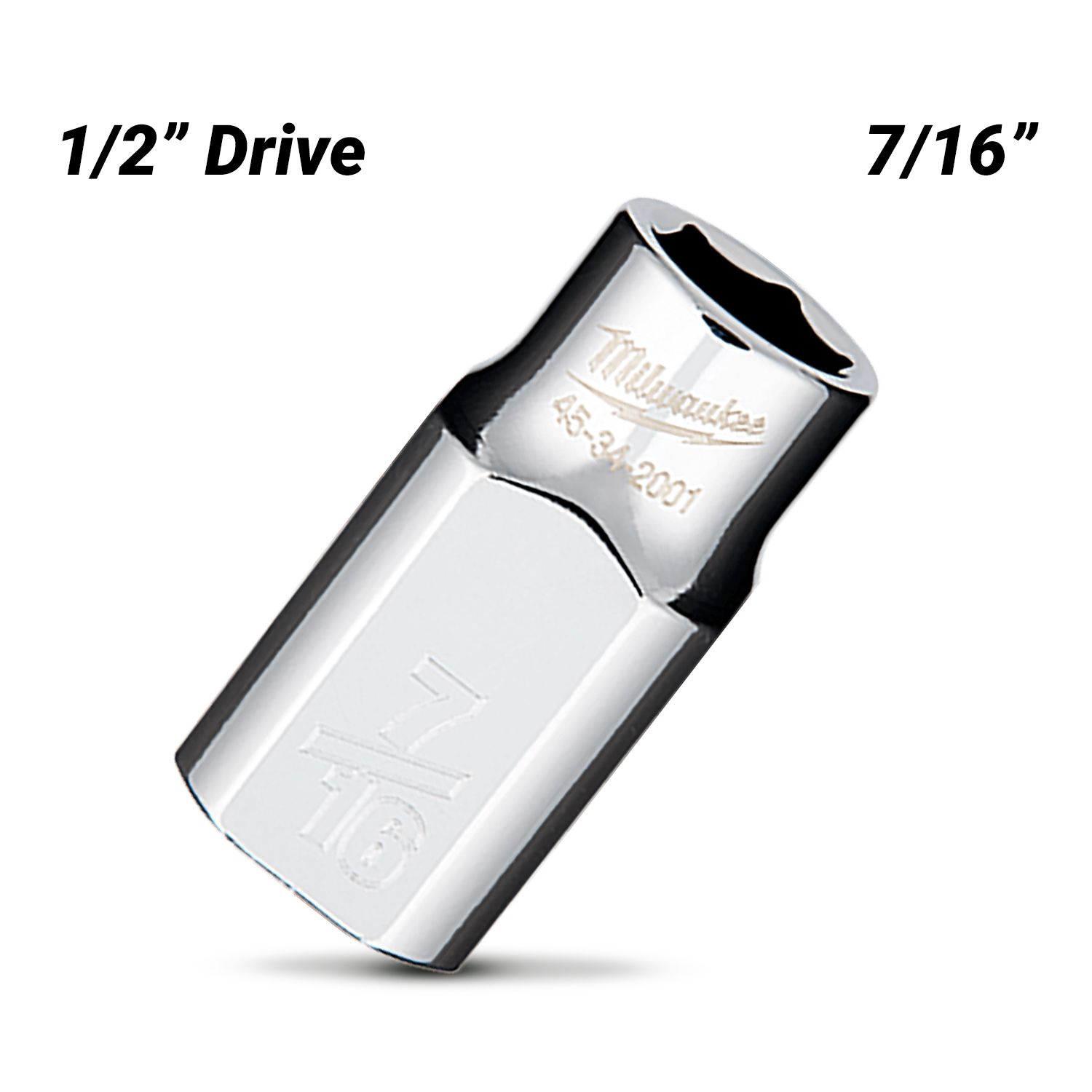 Milwaukee 45342001 1/2" Drive 7/16" SAE Standard 6 Point Socket – image 2