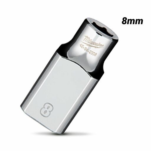 Milwaukee 45342008 1/2" Drive 8mm Metric Standard 6 Point Socket – image 2