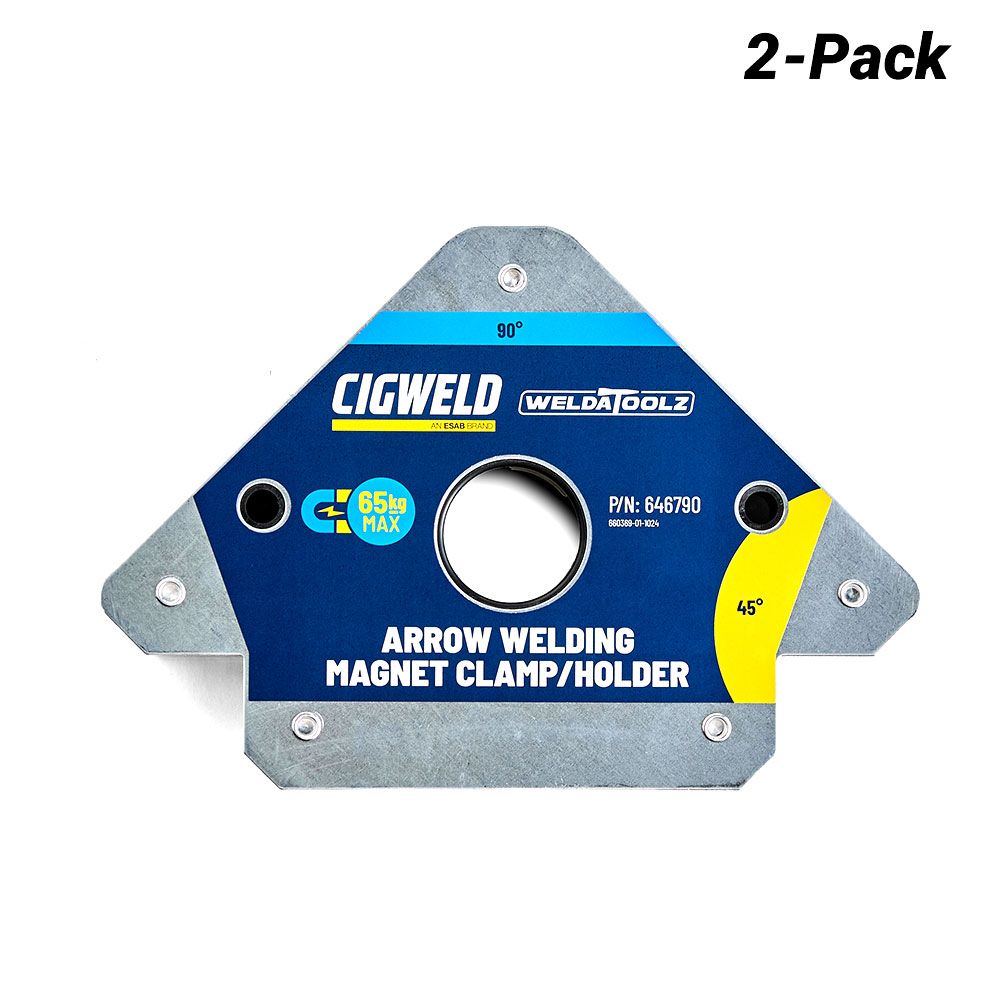 Cigweld 646787 2-Pack WeldaToolz 12.5kg Force Arrow Magnet – image 1