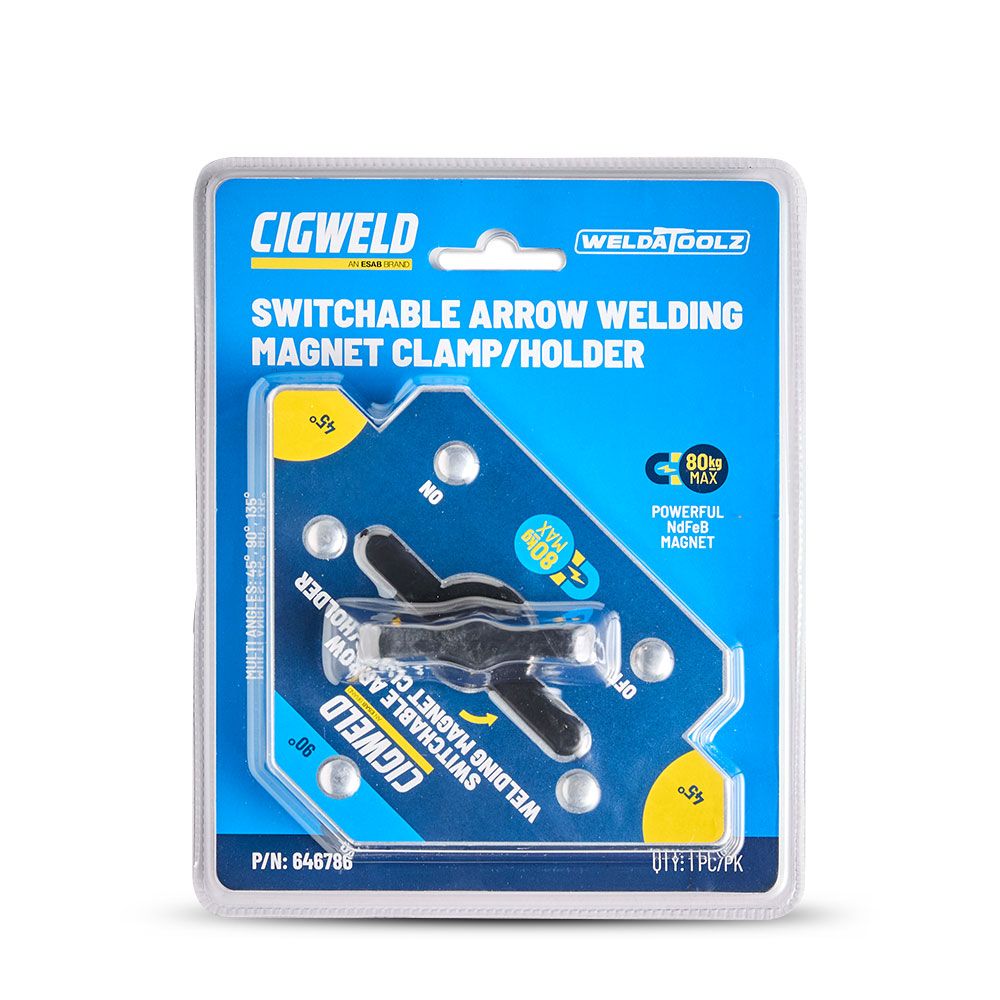 Cigweld 646786 WeldaToolz 80kg Force Switchable Arrow Magnet – image 3